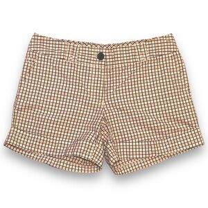 Tommy Hilfiger shorts Sz 2 checkered pattern blue orange pink white 4.5” inseam